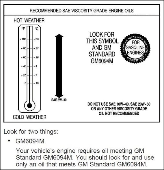 Ma1116 D04 A 2005 Malibu Owners Manual 5w 30 Oil Requirement