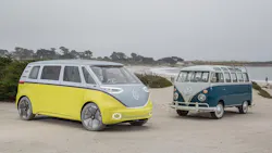 Amb 19 Imt Ford Volkswagen Ev Electric Vehicle Id Buzz With Vintage Micro Van From Vw Amb 19 Imt Ford Volkswagen Ev Electric Vehicle Id Buzz With Vintage Micro Van From Vw