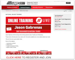 Snap On Diagnostics Live Training Sessions
