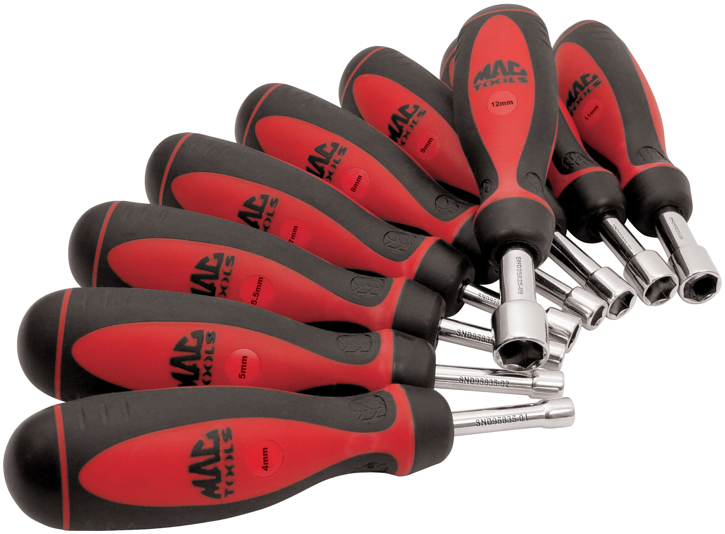 9Piece Stubby Metric Nut Driver Set No. SND95835 Vehicle Service Pros