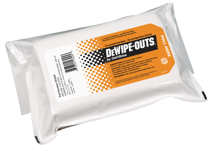 DeWipeOuts® Presaturated Prep Wipes From DeVilbiss Automotive