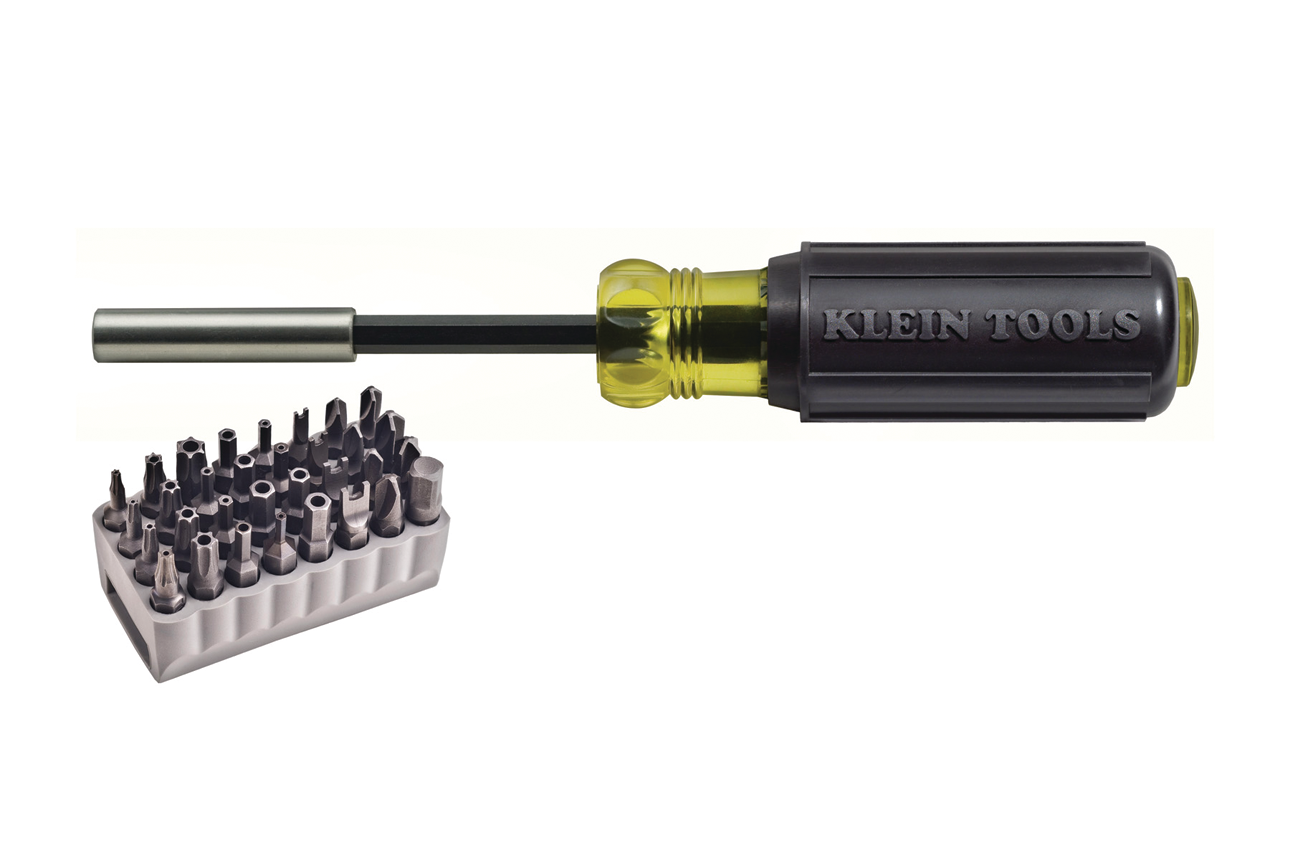 Magneticscrewdriverwitha32piecetamperproofbitsetno 10101007
