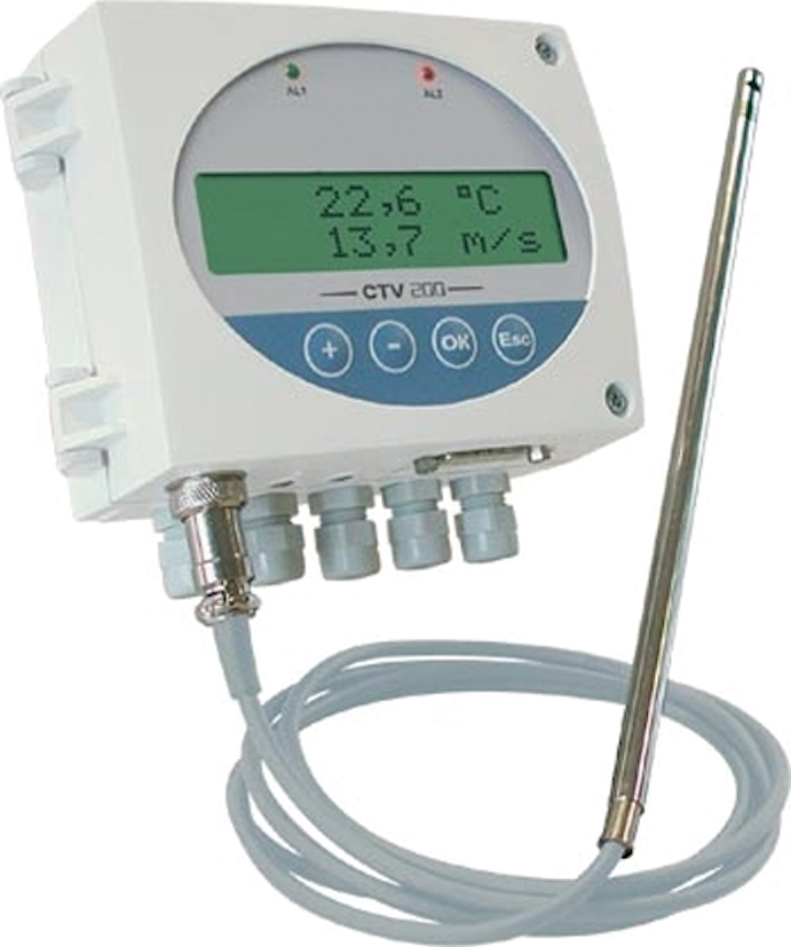 CTV200 Air Velocity/Air Flow Transmitter From E Instruments Group, LLC