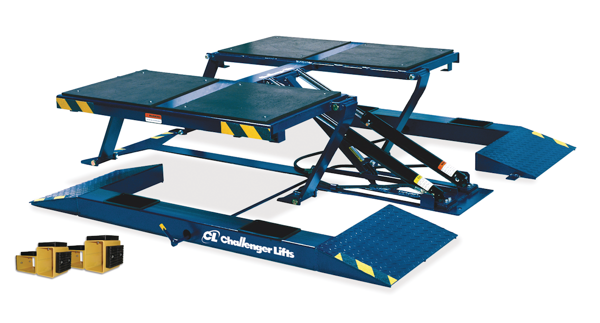 SRM10 Short Rise Pad Lift From Challenger Lifts Vehicle Service Pros