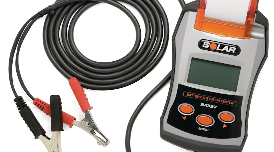 This battery tester will also check charging system voltage and print the test results