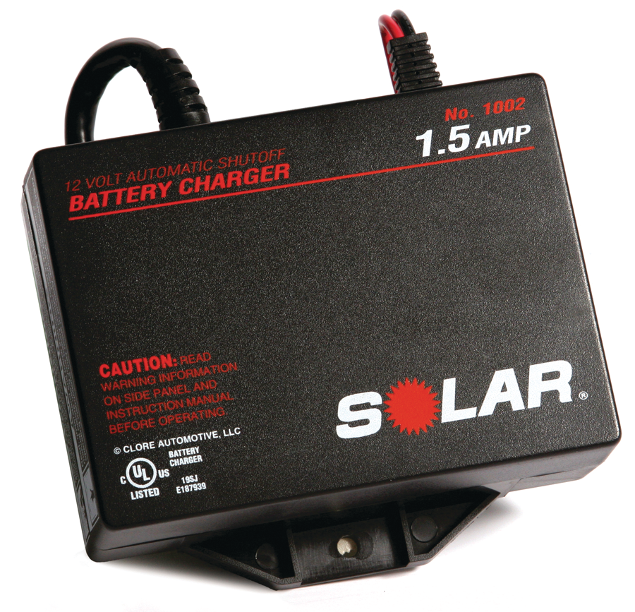 SOLAR 1002 1.5 Amp Underhood 12 Volt Automatic Battery Charger