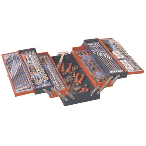 190-pc. Metric and SAE Mechanics tool set, No. MS-190TSWith the 190-pc. Metric and SAE Mechanics Tool Set, No. MS-190TS, from Genius Tools, techs no longer have to buy a second tool car to move tools around the shop. The set comes with 107 different types of sockets, six extension bars, 54 different wrenches, 11 nut and screw drivers, three hinge handles, three ratchets, five pliers and cutters and one hammer. The tools come in plastic, blow-molded trays that fit neatly into the toolbox, so users will know if any tool is missing or left behind. Removable trays allow the tools to be transferred and locked up in the technician's primary tool storage unit.