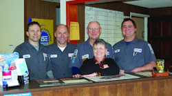 From left to right: Bud Dunton, Don Cranston, John Meyerhofer, Marsha Meyerhofer, Jeff Wangerin. Kristie Lancaster not pictured.