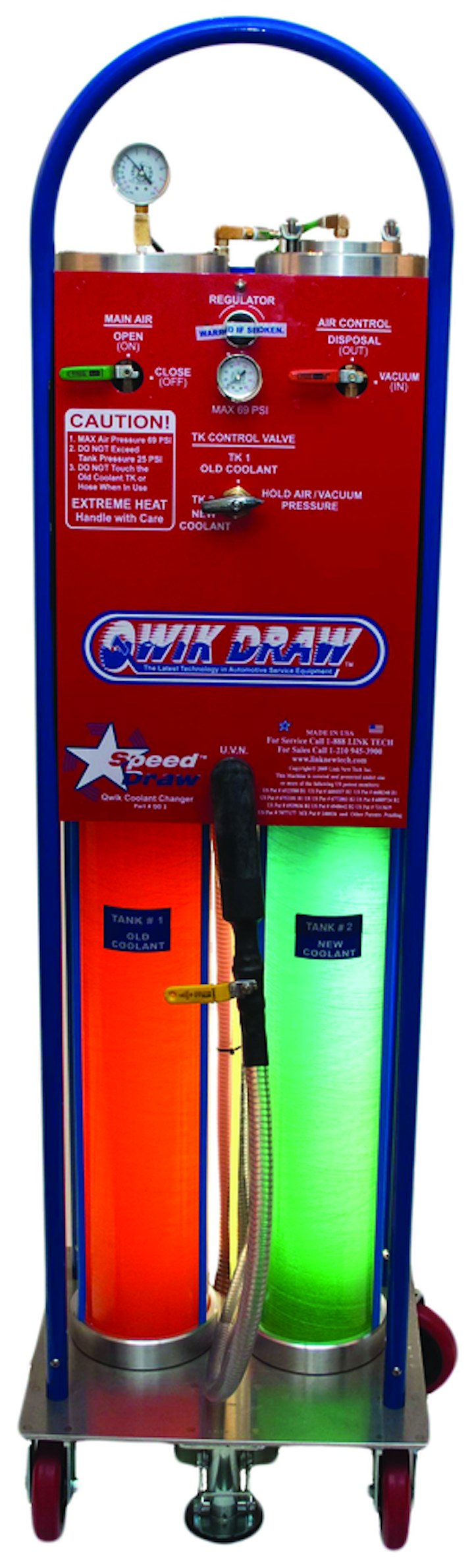 QwikDraw series Speed Draw Coolant Flush and Exchange Machine From Link New Tech Vehicle