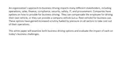 Ari White Paper Fleet Vs Employee Owned Vehicles 1 Ari White Paper Fleet Vs Employee Owned Vehicles 1