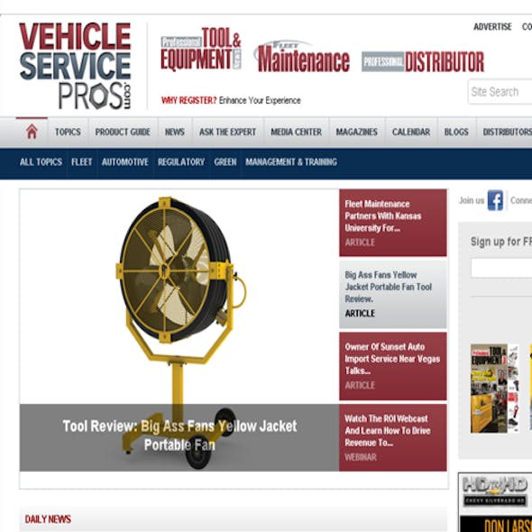 Professional Distributor launches new website Vehicle Service Pros