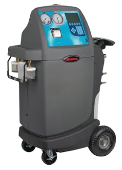 The GM dealer equipment list includes the GE 48800 RRR machine made by Robinair