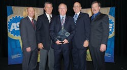 From left to right: Tim Zilke (ASE President & CEO), Roger Foss (AYES Chairman), David White, Chuck Roberts (AYES President) and John Pfennig (ASE Chairman) From left to right: Tim Zilke (ASE President & CEO), Roger Foss (AYES Chairman), David White, Chuck Roberts (AYES President) and John Pfennig (ASE Chairman)