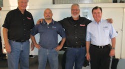 Pictured from left to right: Dave Bowman, Danny Graham (Onspot Regional Manager), Sam Memmolo, Pat Freyer (Onspot President )