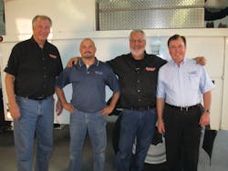 Pictured from left to right: Dave Bowman, Danny Graham (Onspot Regional Manager), Sam Memmolo, Pat Freyer (Onspot President )