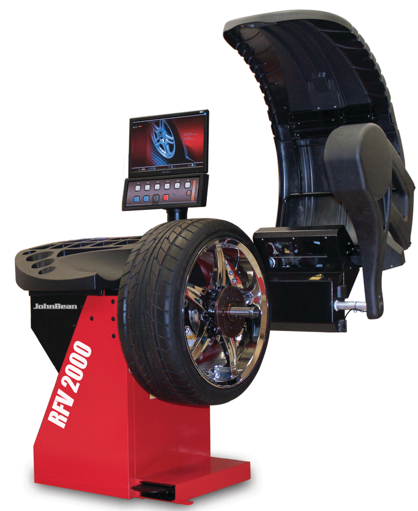 John Bean RFV 2000 Automated Diagnostic Wheel Balancer, from Snap-on.