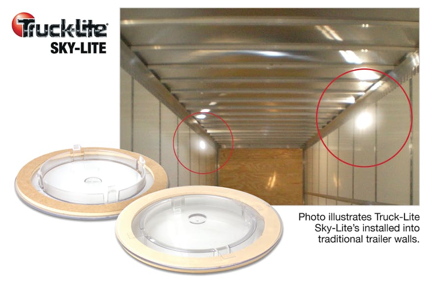 TruckLite utilizes sunlight for added interior trailer lighting