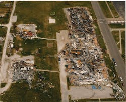 Damage done to Franklin Technology Center, after the May 22, 2011 tornado in Joplin, MO. Damage done to Franklin Technology Center, after the May 22, 2011 tornado in Joplin, MO.