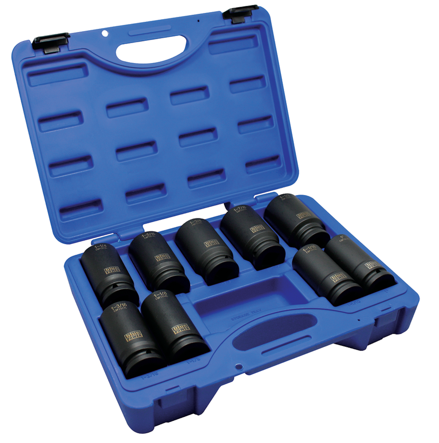 3/4"drive 9pc bluePOWER Deep Impact Socket Set No. CBPI59LST From