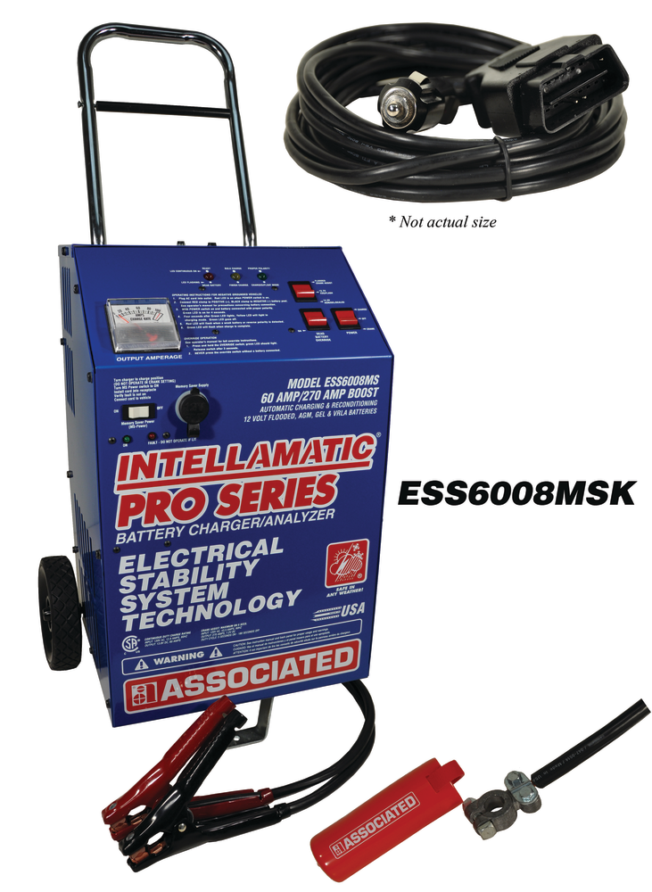 Intellamatic Smart Charger No. ESS6008MSK is a battery charger, tester and memory saver all in one unit.