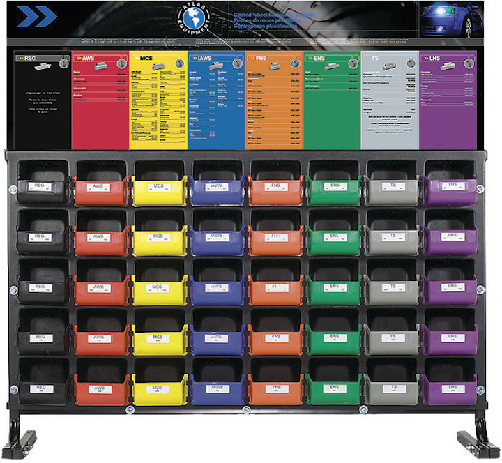 SteadyWeight Wall Mountable Wheel Weight Rack with Steel Weight Kit