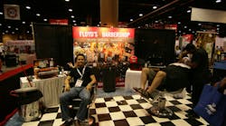 Floyd's Barber Shop was open on the show floor. Floyd's Barber Shop was open on the show floor.