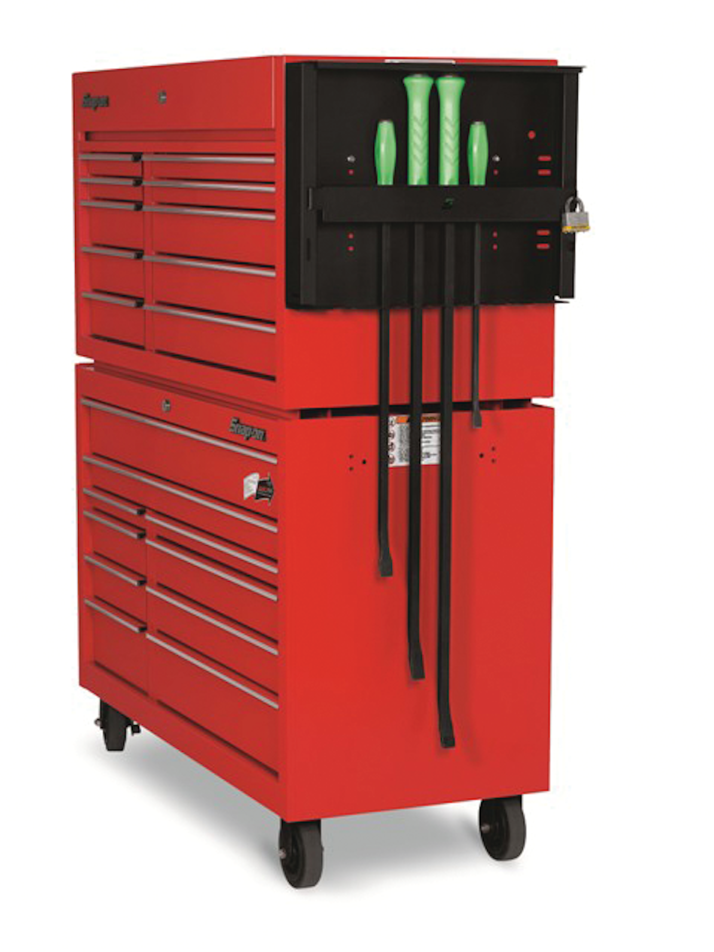 24" heavy duty locking pry bar rack No. KAPR24PVA From Snapon Inc