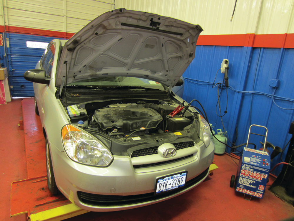 Fig. 2: A battery maintainer, not charger, should be on a vehicle at all times during a reflash. Check out the Associated Equipment Intellamatic battery charger, No. ESS6008MSK, at VehicleServicePros.com/10731899.