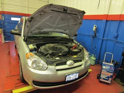 Fig. 2: A battery maintainer, not charger, should be on a vehicle at all times during a reflash. Check out the Associated Equipment Intellamatic battery charger, No. ESS6008MSK, at VehicleServicePros.com/10731899. Fig. 2: A battery maintainer, not charger, should be on a vehicle at all times during a reflash. Check out the Associated Equipment Intellamatic battery charger, No. ESS6008MSK, at VehicleServicePros.com/10731899.