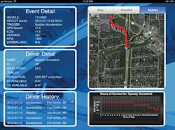 Example of event-related information available through PeopleNet&rsquo;s safety app for iPad.