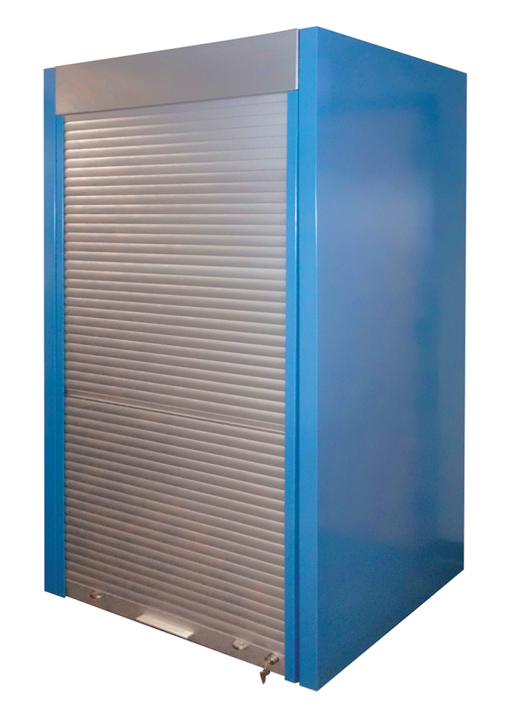 Storage wall system with aluminum tambour door From Lista International Corp. Vehicle Service