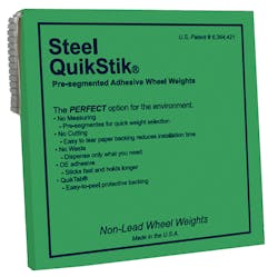 QuikStik steel adhesive wheel weight roll No. SST32000N QuikStik steel adhesive wheel weight roll No. SST32000N