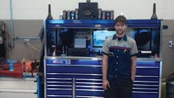 Robby Blundell and his Snap-on toolbox Robby Blundell and his Snap-on toolbox