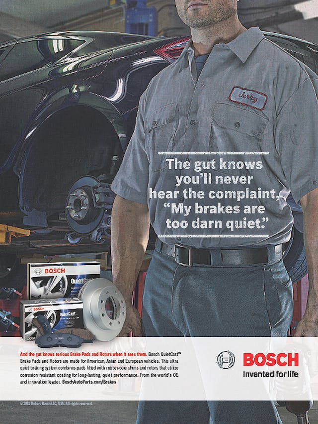 The campaign stresses &apos;The gut knows serious brake pads and rotors when it sees them.&apos;
