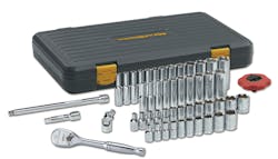 GearWrench 51-piece 1/4' Drive SAE/Metric 6-point Standard & Deep Socket Set, featuring the new 120XP 1/4' Drive Full Polish Teardrop Ratchet GearWrench 51-piece 1/4' Drive SAE/Metric 6-point Standard & Deep Socket Set, featuring the new 120XP 1/4' Drive Full Polish Teardrop Ratchet