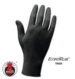 EconoWear black disposable nitrile gloves, No. T9559