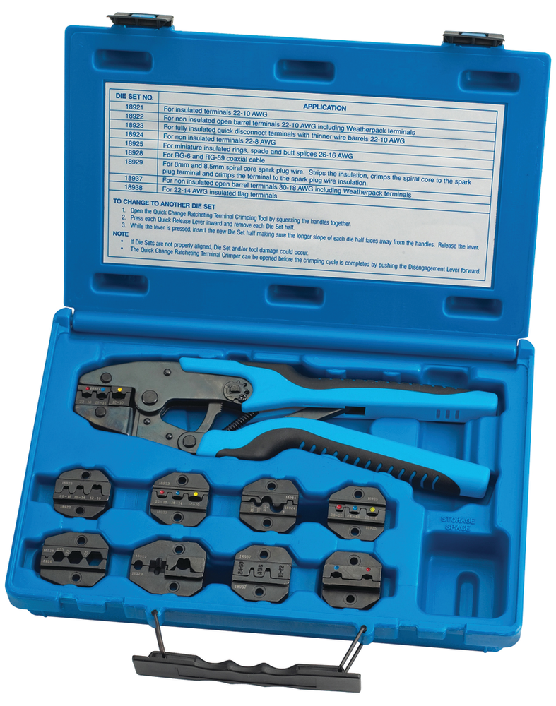 Quick Change Ratcheting Terminal Crimping Kit No. 18980