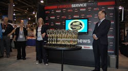 The kick off of the 2012 Innovation Awards winners ceremony on the show floor of AAPEX.