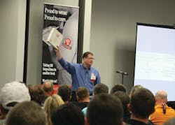 Dale Soos, ALI senior project engineer, reviewed the lift inspector certification process and the extensive materials provided to candidates in the ALI Lift Inspector Certification Program. Dale Soos, ALI senior project engineer, reviewed the lift inspector certification process and the extensive materials provided to candidates in the ALI Lift Inspector Certification Program.