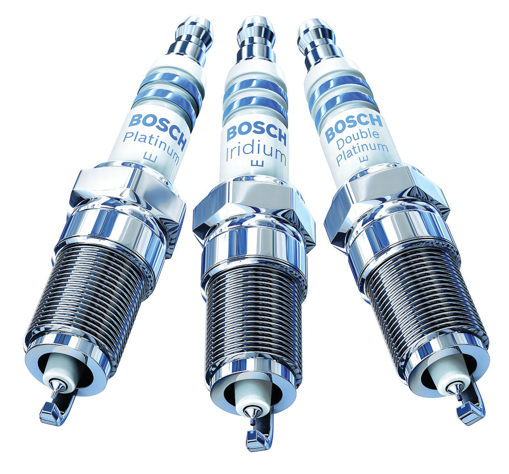 Double platinum and fine wire spark plug