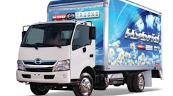 Hino Trucks&apos; 2013 MY Class 5 195h diesel electric cab-over has been approved by the California Air Resources Board