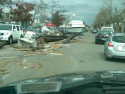 Hurricane Sandy carried boats from marinas onto city streets in Long Island. Rick Sculco came across this scene in his community. Hurricane Sandy carried boats from marinas onto city streets in Long Island. Rick Sculco came across this scene in his community.
