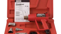The Master Appliance PH-1400 Dial-in Heat Gun comes in a blow-mold case with five of the company&apos;s most popular attachments.