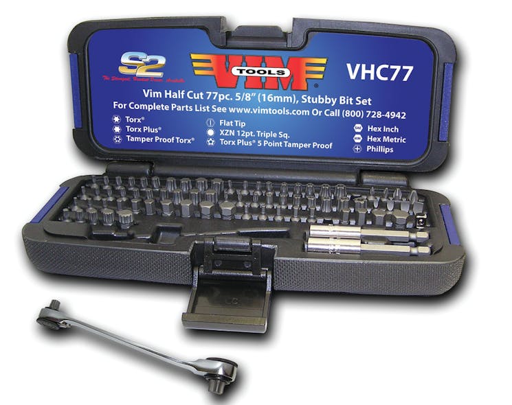 Halfcut stubby bit set, No. VHC77 Vehicle Service Pros