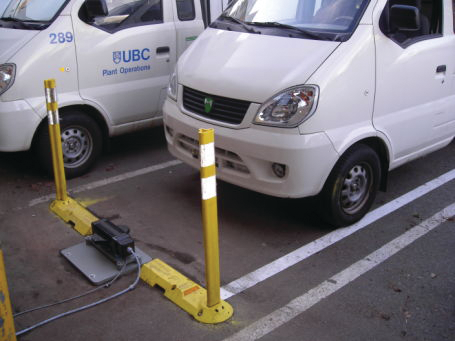 The new magnet-based wireless EV charger system has operated for about a year.