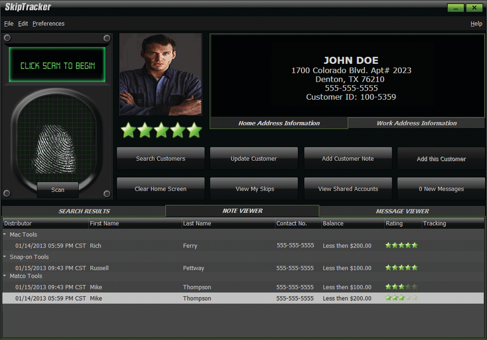 SkipTracker Software
