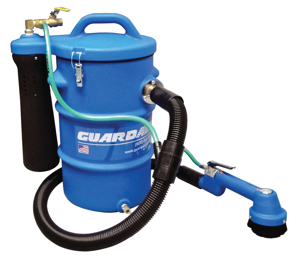 The Guardair Personnel Cleaning Station unit is compact and easily mountable up off the floor, ideal in an operation where workspace is limited.