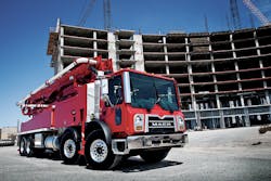 The engine meets increased customer demand for high horsepower and torque in concrete pumper applications. The engine meets increased customer demand for high horsepower and torque in concrete pumper applications.