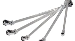Metric Double Box-End Deep Universal Spline Flexible Ratcheting Wrench Set, No. 96746