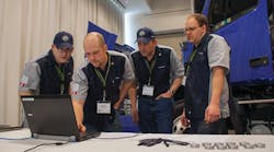Tyler Kronebusch, Dan Orser, Clarence Oosterhoff and Matthew Giesbrecht from Babine Truck and Equipment of Prince George, Canada earned first place at the 2012-2013 Volvo Trucks North American VISTA World Championship semifinals.
